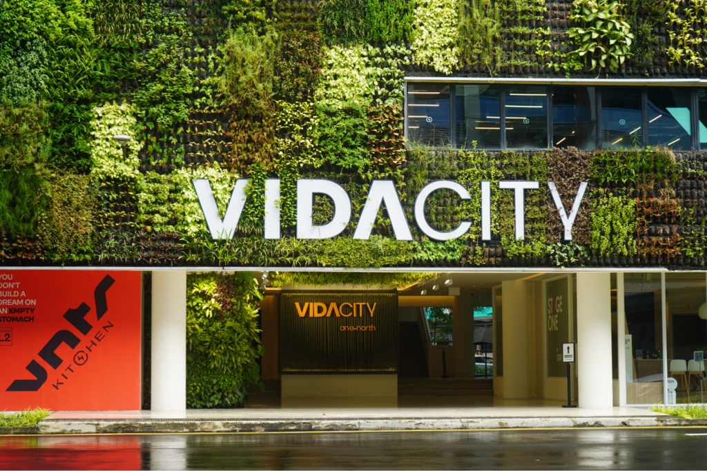 vidacity vidacircle green wall one-north