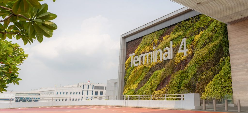 terminal 4 green wall